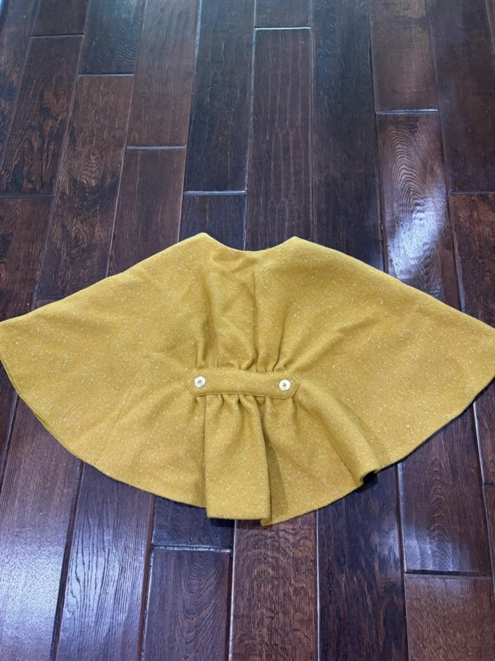Osh Kosh Wool Blend Cape Chartreuse Mustard Sparkle 4 Kimono Sweater Jacket LN